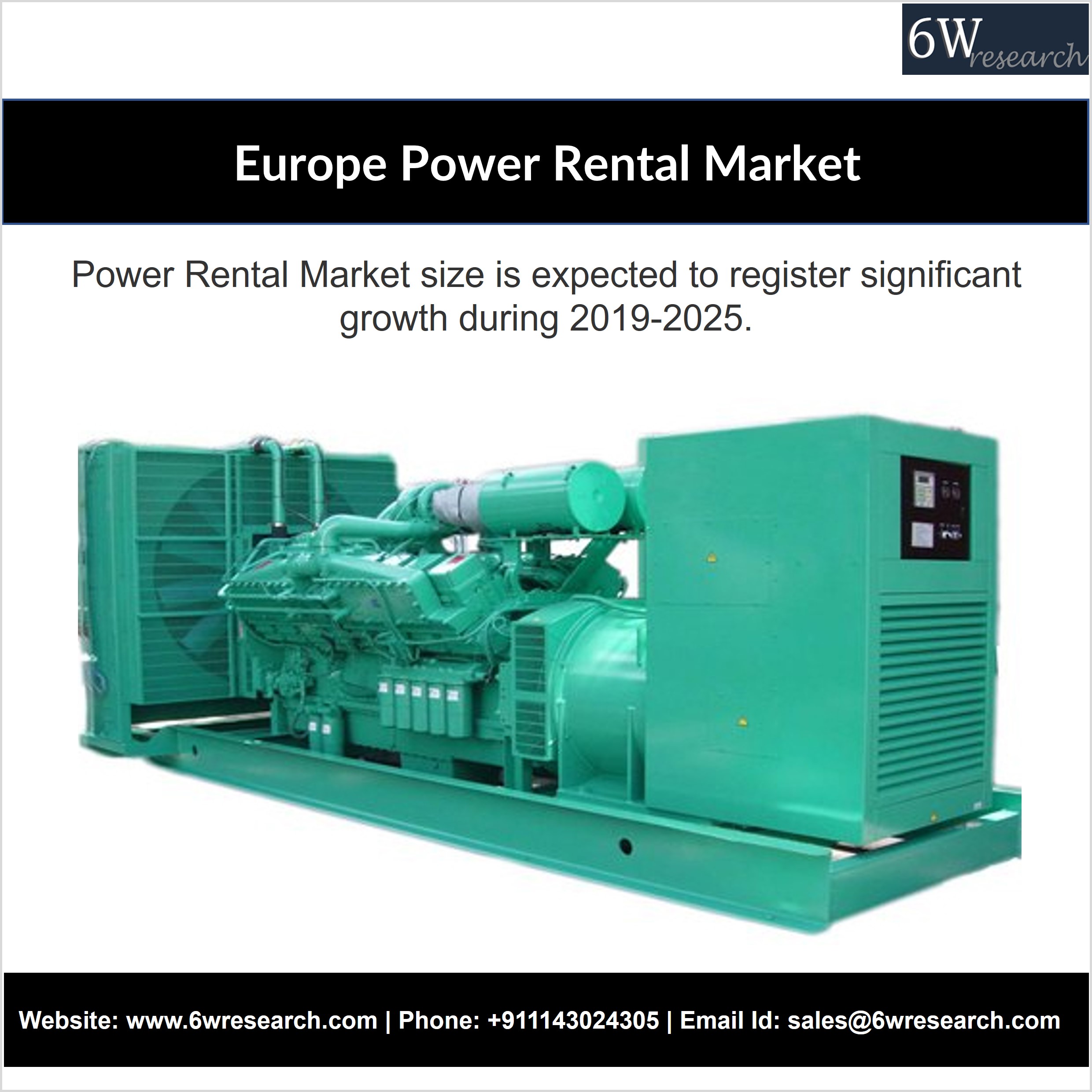 Europe Power Rental Market (2019-2025): Key Trends, Opportunities & Forecasts – 6Wresearch